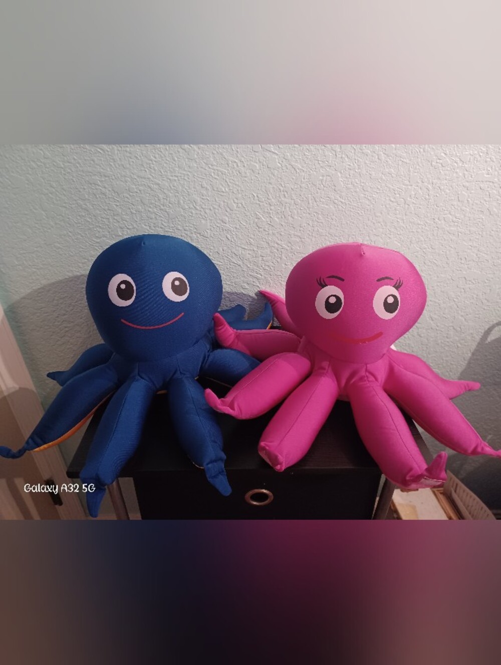 Lot of 2 Royal Caribbean Blue Pink Octopus Microbead Squishy Plush Travel Toy